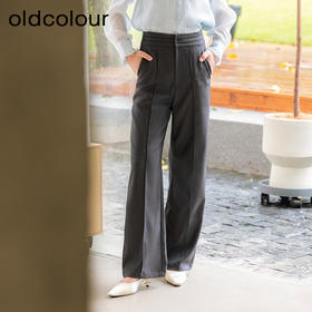 oldcolour秋季新款高腰休闲裤垂感设计感气质阔腿裤女P330703A1