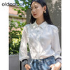 oldcolour秋季新款长袖衬衫女简约翻领通勤上衣女GP31013006 商品缩略图4