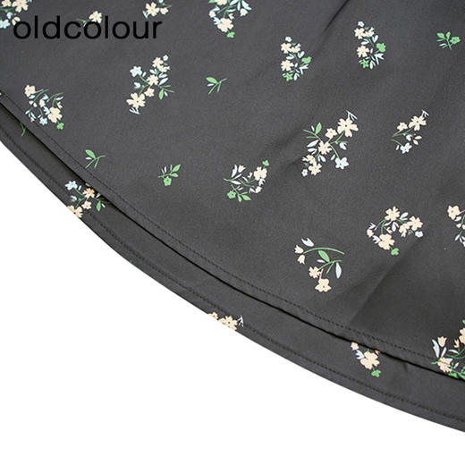 oldcolour夏季新款碎花鱼尾裙女薄款显瘦不规则中长裙P25063521 商品图4