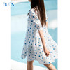 NUTS夏季新款法式复古印花连衣裙女气质收腰短袖裙子429101353 商品缩略图3
