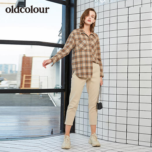 oldcolour2019冬季新品商场同款九分小脚牛仔裤女L42113247 商品图4