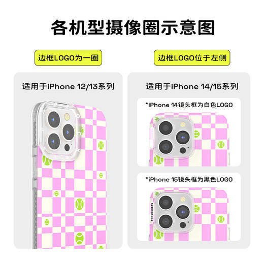 【网球俱乐部】格纹网球 POPCASE手机壳 MagSafe Popcase磁吸款 粉色 格纹 运动 iPhone 15/14/13 商品图3