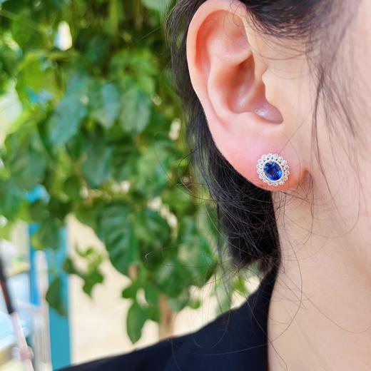 1.6ct 蓝宝石耳钉 商品图8
