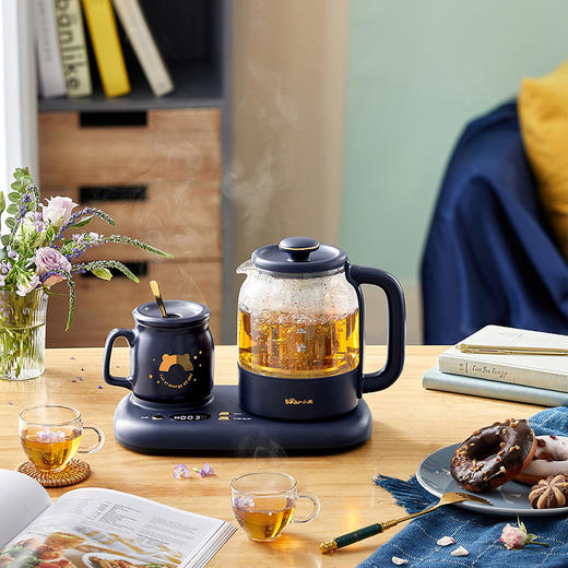 小熊迷你养生壶煮茶器+杯星空黛蓝色0.8L恒温壶【不支持补差，非质量问题不退不换】S 商品图1