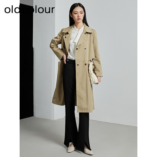 oldcolour秋季新款高级流行气质宽松长款百搭风衣外套女P340404A1 商品图3