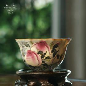 问鼎汝瓷鼎峰系列天青沐菊杯(纷华盛福)