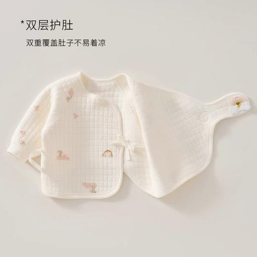 科巢新生婴儿秋冬半背衣上衣无骨哈服新生儿半背纯棉保暖宝宝衣服 商品图1