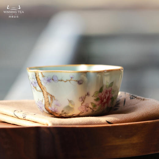 问鼎汝瓷天青老款小五行杯（鸟之树叶） 商品图3