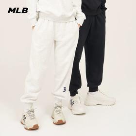 MLB男女情侣刺绣logo针织运动长裤休闲裤子23秋季新款3APTB0336