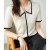 【极简撞色】小香风POLO针织衫短袖 百搭洋气 经典不过时 上身优雅大方 商品缩略图1