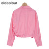 oldcolour纯色短款衬衫春季新款设计感百搭长袖上衣女P12013292 商品缩略图3