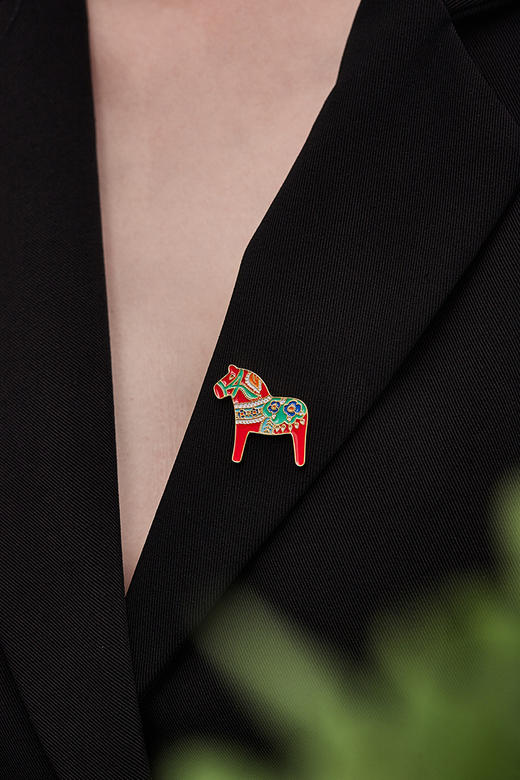 瑞典设计 时尚胸针 大小约2.5cm 彩色 商品图2