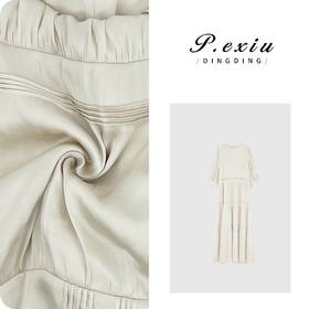 PanYiXiu/潘依绣【淡颜女神】典雅仙气飘飘重工拼接连衣裙 W-62188