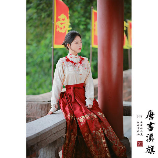 【连枝惊鹊】马面裙织金妆花改良国风新中式连枝纹马面套装 商品图2