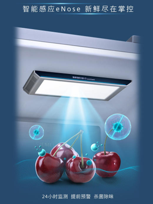 西门子（SIEMENS）530L大容量智感精控零度保鲜一级能效T门智能eNose风冷无霜冰箱KT92AA256C湖蕴蓝 商品图1