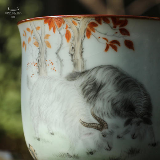 问鼎汝瓷鼎峰系列月白老款手握杯 (山野牧歌) 商品图1