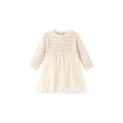 【高定系列】英氏女童裙子秋季山羊绒女童连衣裙新款网纱裙 商品图1