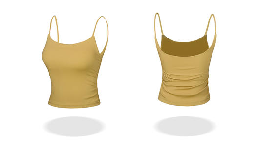 哈瓦塔褶皱短款吊带背心H340136 商品图6