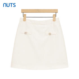 NUTS夏季时尚通勤风 纯色气质短裙429062319