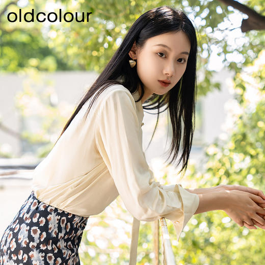 oldcolour春秋季新款通勤风职场气质显瘦百搭长袖衬衫女GP31013004 商品图0