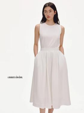 shyshystill/shy202304025/全棉背后三角镂空无袖好版型夏季连衣裙