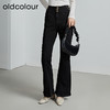 oldcolour秋季新款复古紧身微喇高腰显瘦通勤牛仔长裤女P331105A1 商品缩略图0