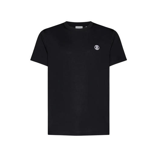 【一】BURBERRY 巴宝莉 男士TB专属标识刺绣棉质圆领短袖T恤 黑色 8084014 A1189 商品图0