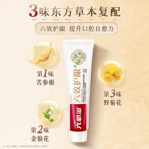 六必治丨抗敏清火牙膏180g*1+六效护龈牙膏180g*1+清火护龈牙膏180g*1+百年护理（酷爽冬青薄荷）牙膏20克*3 商品图3
