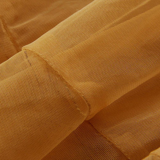 谜底网纱半身裙2024秋季新品优雅浪漫不规则下摆中长裙243MB1116 商品图3