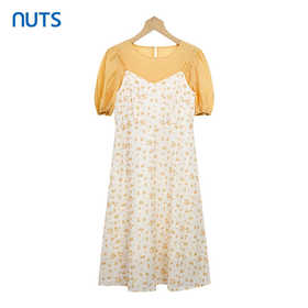 NUT夏季新款T恤裙圆领修身显瘦时尚两件套连衣裙325101345