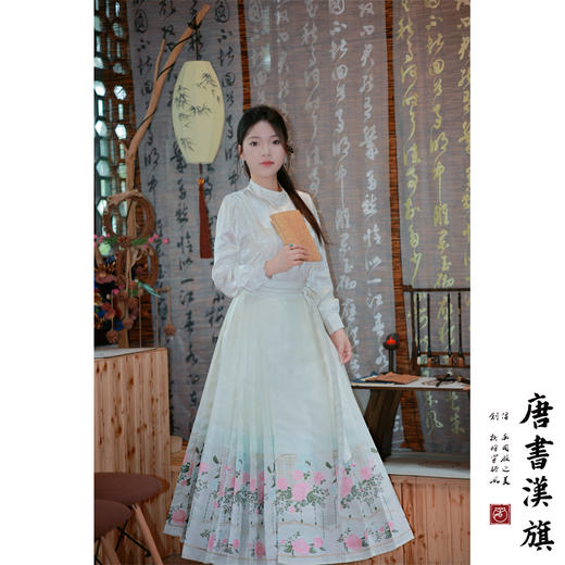 【满庭芳·堂春】马面裙织金妆花改良国风新中式小阁藏春马面套装 商品图2