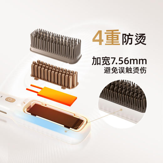 BRUNO直发梳直卷2用迷你便携直发器懒人直发梳负离子不伤发防烫 商品图3