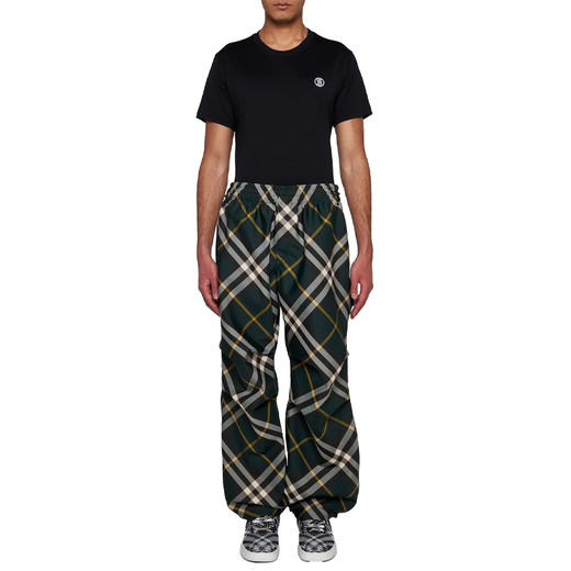 【一】BURBERRY 巴宝莉 男士TB专属标识刺绣棉质圆领短袖T恤 黑色 8084014 A1189 商品图3