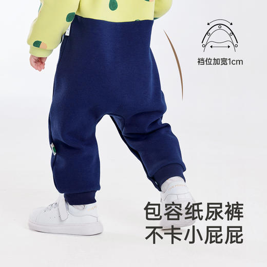 英氏婴童连体衣秋季加绒保暖男童女童爬服月亮裆新款 商品图4