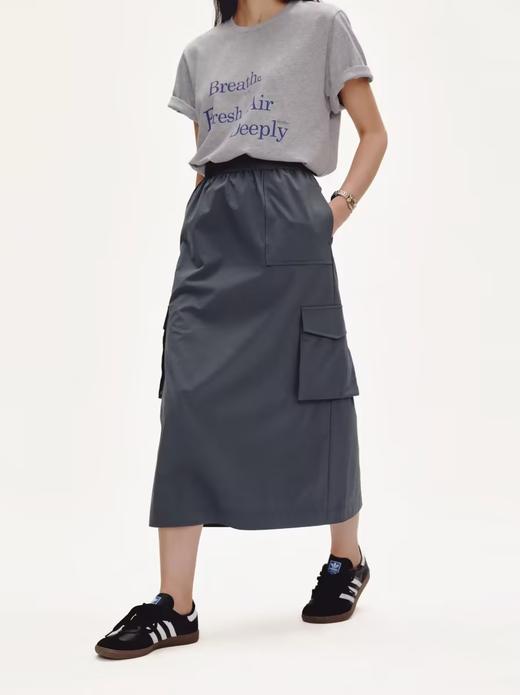 shyshystill/shy202304029/松紧腰轻薄凉快时髦感夏季半身裙 商品图0