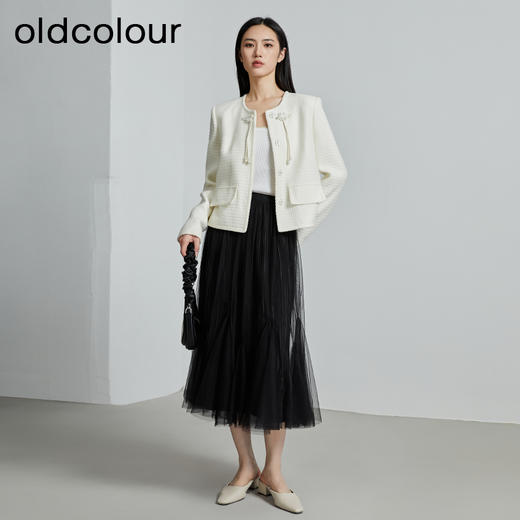 oldcolour秋季新款小香风中式圆领中国风短外套上衣女P340403A1 商品图3