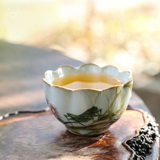 问鼎汝瓷鼎峰系列月白老款菡萏杯（秋趣） 商品图2