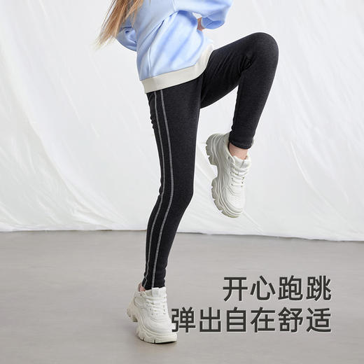 英氏儿童裤子秋季保暖不倒绒打底裤女童百搭休闲瑜伽裤新款 商品图4