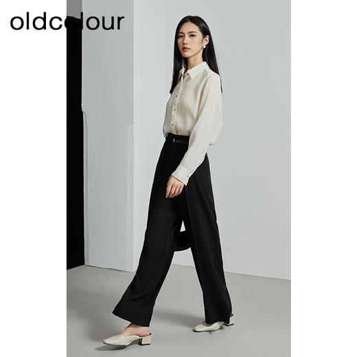 oldcolour秋季新款小众法式气质通勤长袖衬衫女P310103A1 商品图2