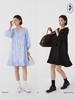 shyshystill/shy202307021/双色格子纯色流苏系带松弛感长款衬衫裙 商品缩略图0