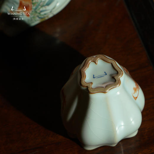 问鼎汝瓷鼎峰系列月白老款佛手杯（知野趣浓）（梵红知野趣浓）（缺货） 商品图4