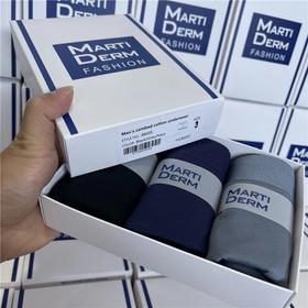 精品礼合3条装 男士纯色一片式无痕内裤蜂巢净菌里档透气舒适平角裤四角裤