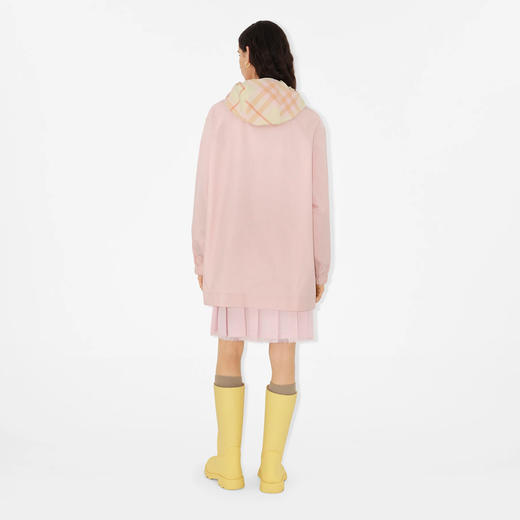 BURBERRY 巴宝莉 女士格纹连帽嘎巴甸风雪外套 粉色 8083828 B8640 商品图3
