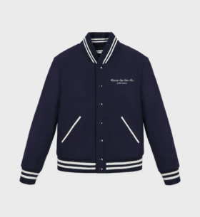 Sporty & Rich - Eden Crest Wool Varsity Jacket - Navy - 女装 - 夹克 - 深蓝色