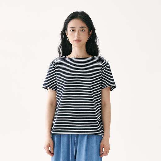 零意义 meanil 100%PIMA棉条纹拉链上衣 商品图1