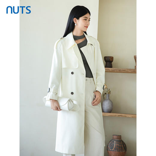 NUTS2023秋季新款时尚气质通勤风宽松显瘦长款风衣外套4390412A1 商品图1