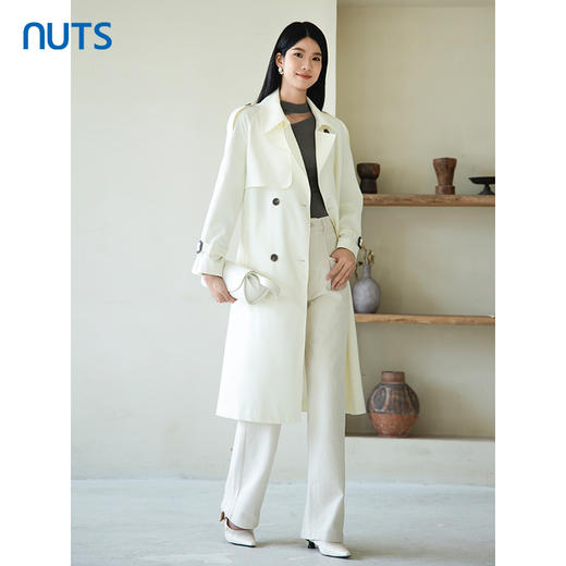 NUTS2023秋季新款时尚气质通勤风宽松显瘦长款风衣外套4390412A1 商品图2