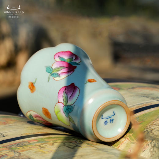 问鼎汝瓷鼎峰系列癸卯青女杯素娥杯（桃红柳绿）（缺货） 商品图4