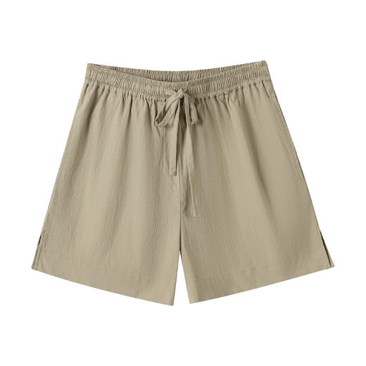 零意义 meanil 纸棉抽绳纹理休闲短裤 商品图12