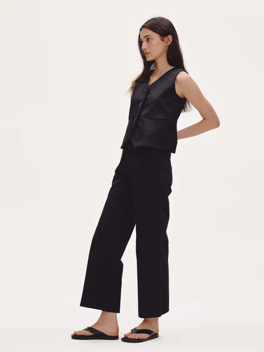 shyshystill/shy202304021/九分全棉透气经典黑白长裤直筒裤 商品图2